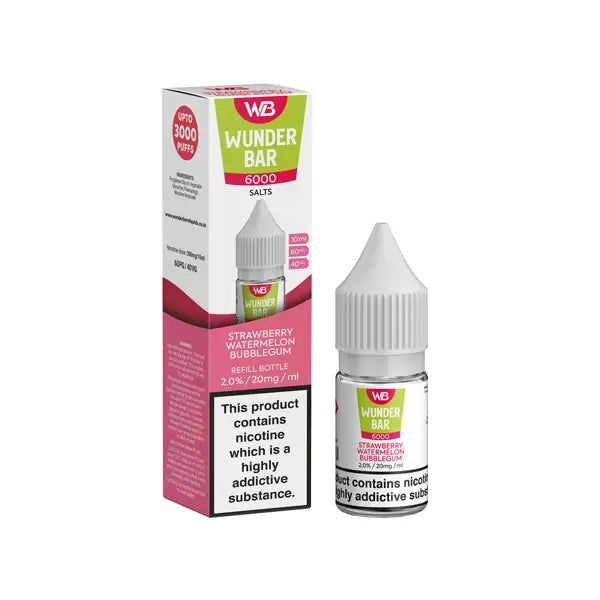 20mg Wunderbar 6000 Salts 10ml Nic Salts (60PG/40VG) - Vaping Products