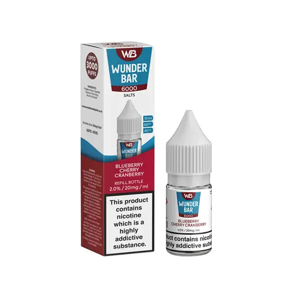 20mg Wunderbar 6000 Salts 10ml Nic Salts (60PG/40VG) - Vaping Products
