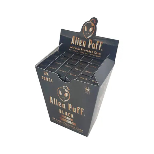 24 Alien Puff Black & Gold King Size Pre-Rolled Black Cones (HP193AP) Smoking Products