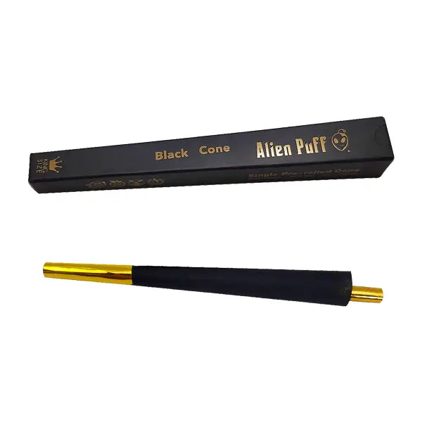 24 Alien Puff Black & Gold King Size Pre-Rolled Black Cones (HP193AP) Smoking Products