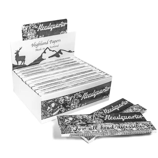 24 Highland Headquarters King Size Rolling Paper & Tips - Smoking Products