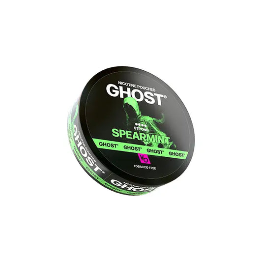 25mg Ghost Strong Nicotine Pouches - 20 Pouches - Spearmint - Smoking Products