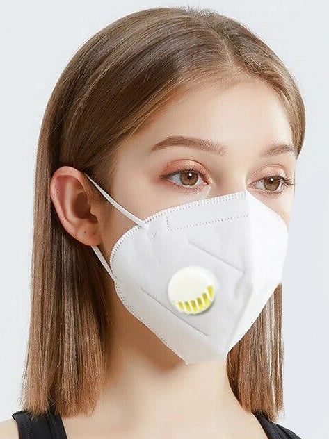 White KN95 Disposable Dust Masks with Reinforced Nose Bridge for Decorating, Construction, Crafts, Food Preparation and Nail Technicians