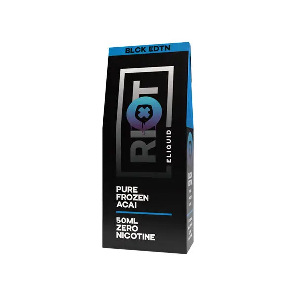 2x 50ml Riot Squad Black Edition Range 0mg 100ml Shortfill (50VG/50PG) - Vaping Products