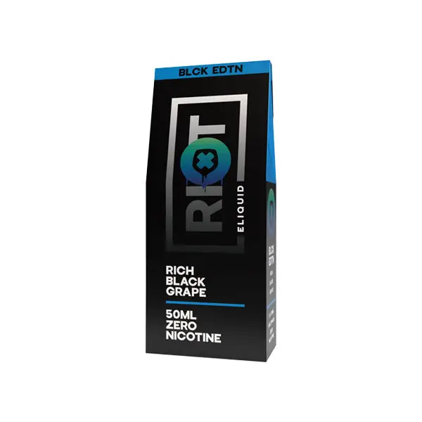 2x 50ml Riot Squad Black Edition Range 0mg 100ml Shortfill (50VG/50PG) - Vaping Products