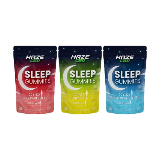 3000mg Haze CBD Sleep Night Gummies - 20 Pcs - Bubblegum Bottles - CBD Products
