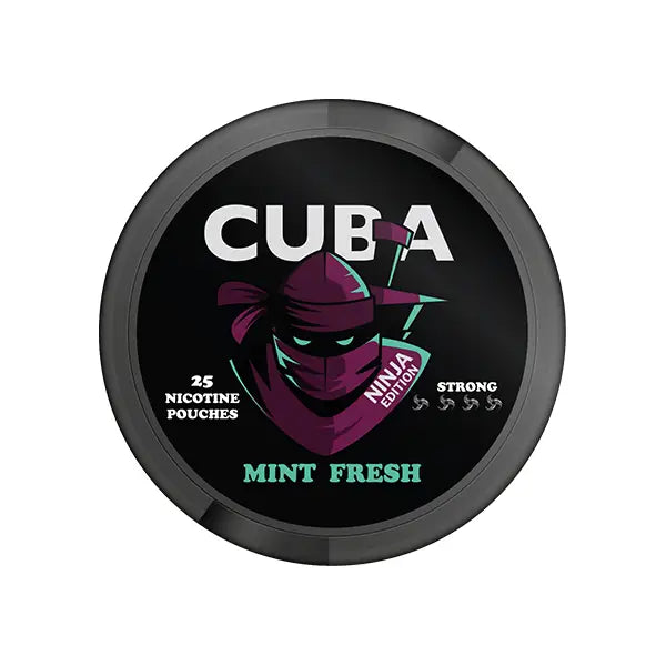 30mg CUBA Ninja Nicotine Pouches 25 Pouches Smoking Products