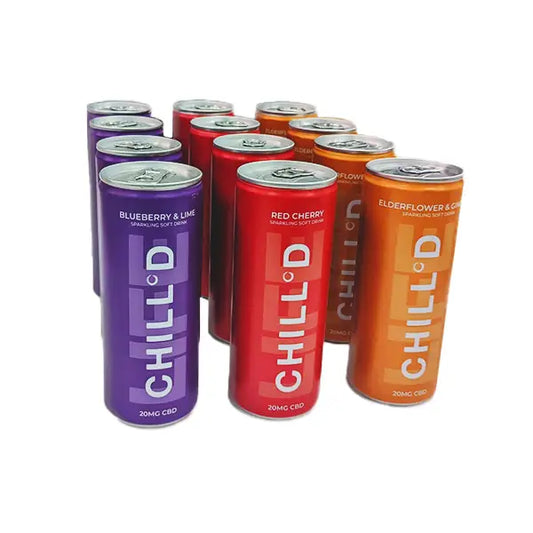 36 x CHILL°D 20mg CBD Sparkling 250ml Multi-case Deal - CBD Products