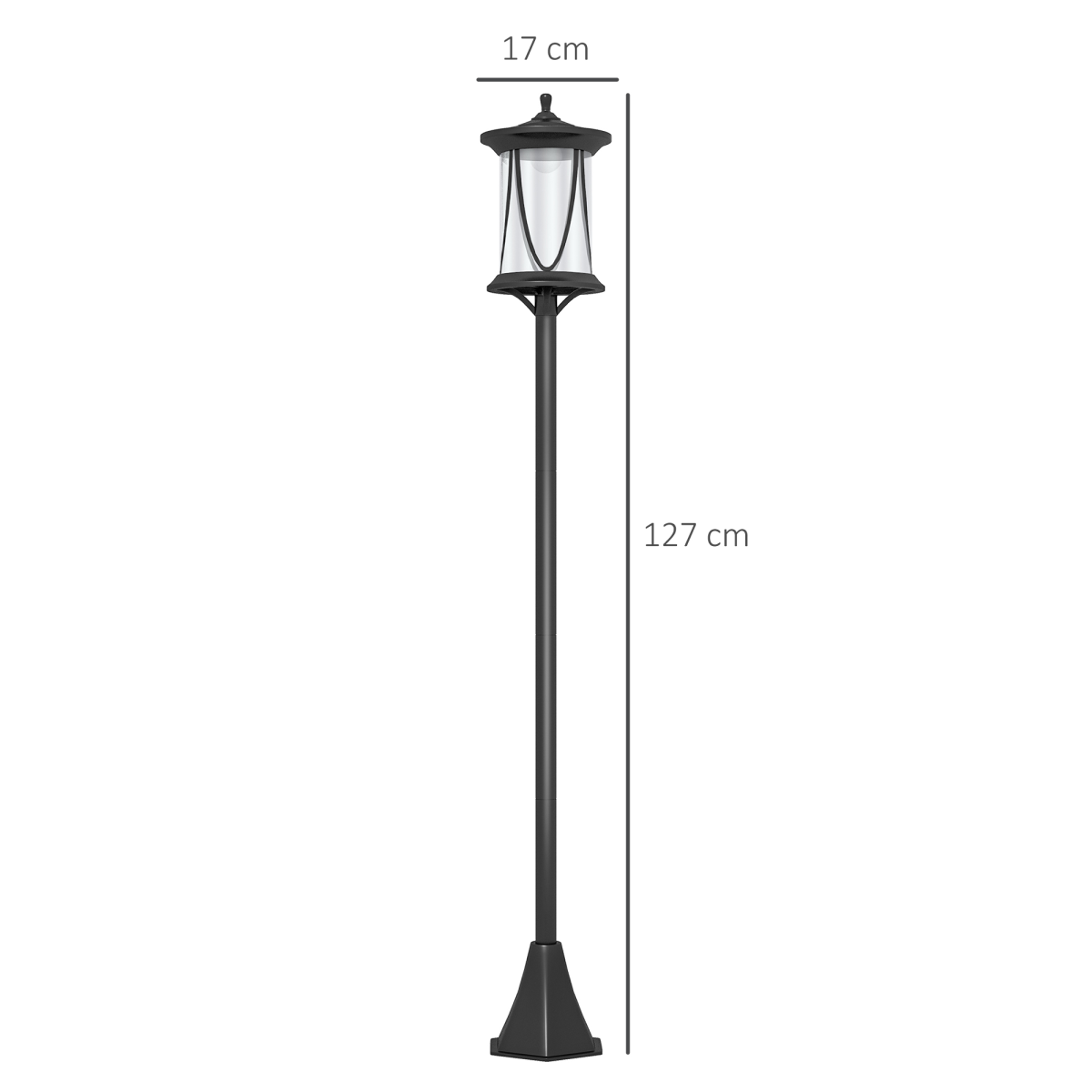 Outsunny 1.3 M LED Outdoor Street Light, Waterproof IP44, Cool White - The Magic Elf