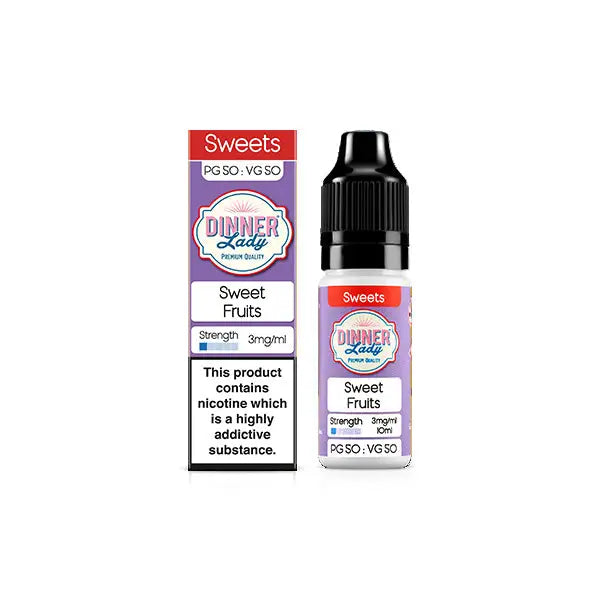 3mg Dinner Lady 50:50 Sweets 10ml (50VG/50PG) - Vaping Products