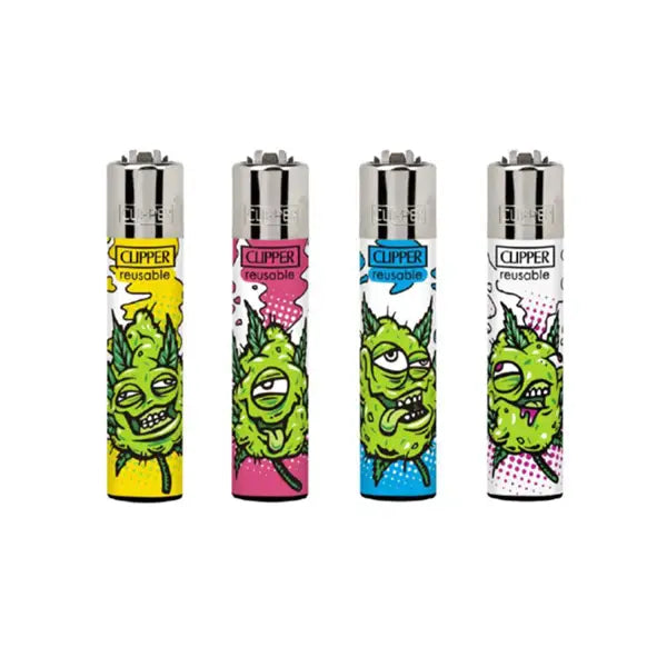 40 Clipper CP11RH Classic Large Flint Renzo Leaves 1 Lighters - CL3C1346UKH - Smoking Products