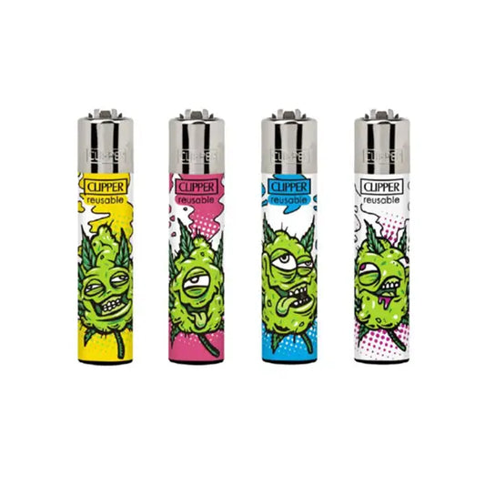 40 Clipper CP11RH Classic Large Flint Renzo Leaves 1 Lighters - CL3C1346UKH - Smoking Products