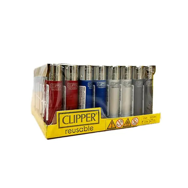 40 Clipper D48 Classic Flint Painted Metallic 3 Lighters - CL2A2268UKH - Smoking Products
