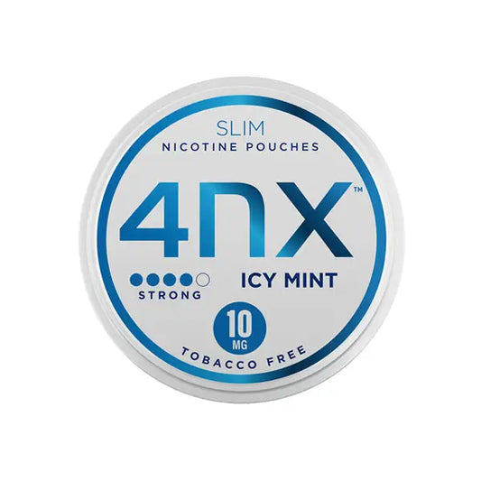 4NX 10mg Icy Mint Slim Nicotine Pouches 20 Pouches - Smoking Products