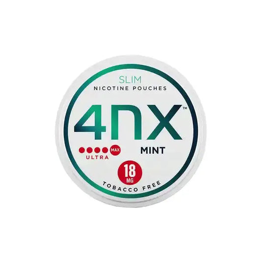 4NX 18mg Mint Slim Nicotine Pouches 20 Pouches - Smoking Products