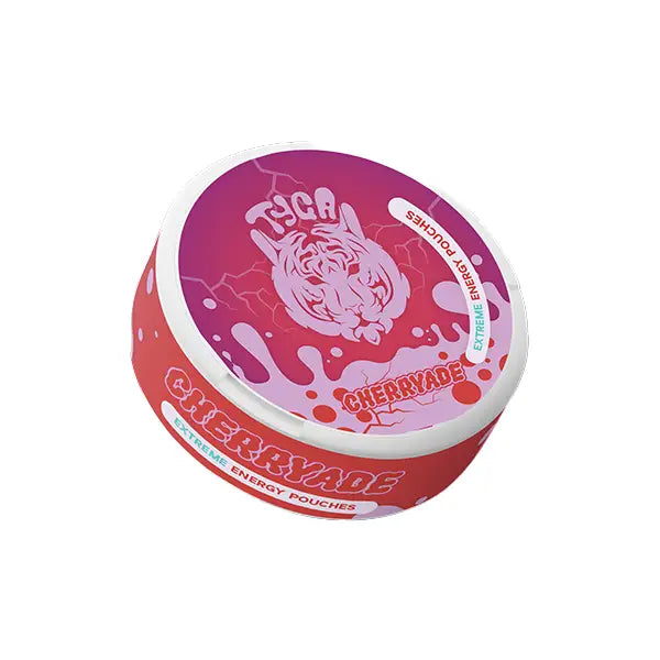 5 Tub Multipack Bundle 100mg Tyga Extreme Energy Caffeine Beta Alanine L-Theanine Pouches - 20 Pouches Per Tub - Pre