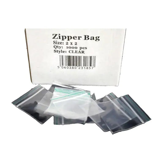 5 x Zipper Branded 2 x 2 Clear Bags - Smoking Products