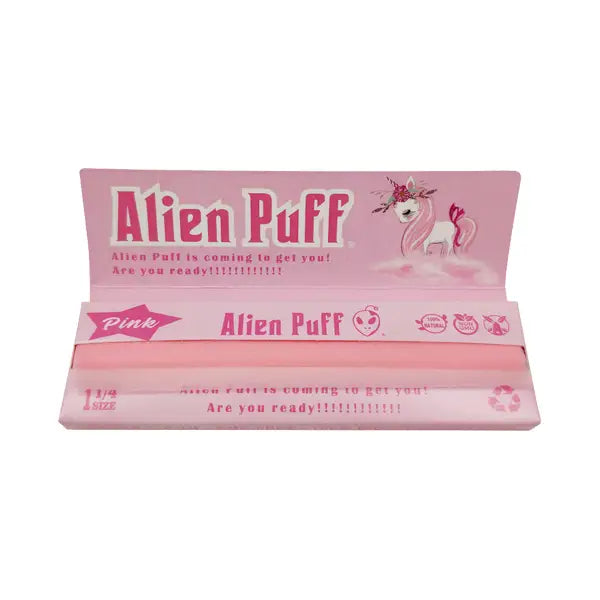 50 Alien Puff 1 1/4 Size Pink Rolling Papers (HP2102AP) Smoking Products
