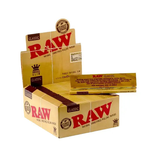 50 Raw Classic King Size Slim Rolling Papers - Smoking Products