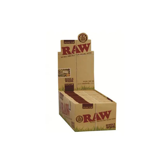 50 Raw Single Wide Organic Hemp Rolling Papers - Smoking Products