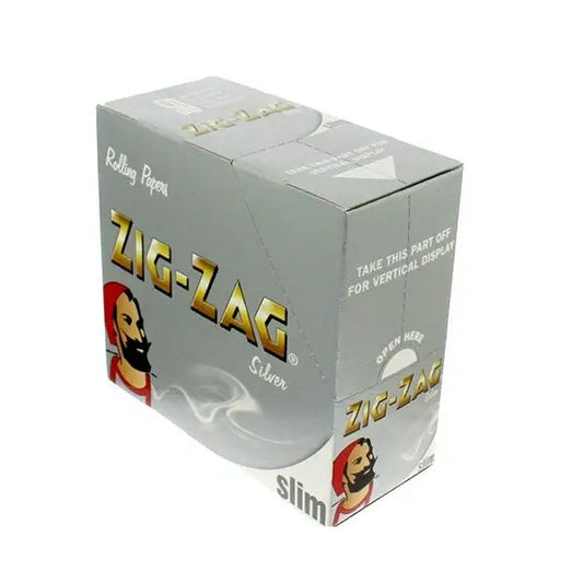 50 Zig-Zag Silver King Size Slim Rolling Papers - Smoking Products