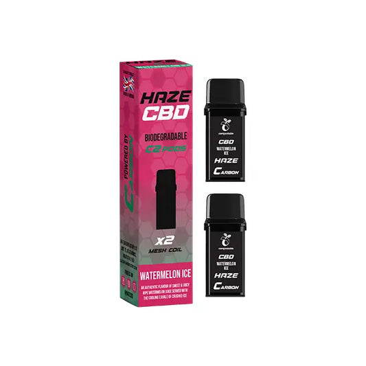 Haze CBD Watermelon Ice Vape Pods for 500mg Haze CBD C2 Pods with 800 puffs