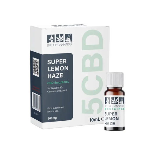 5CBD by British Cannabis 500mg CBD Full Plant Extract Super Lemon Haze 10ml - CBD Products