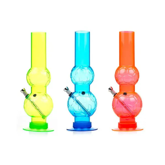 6 x 14’’ Medium Football Shaped Acrylic Bong - 10377 - Smoking Products