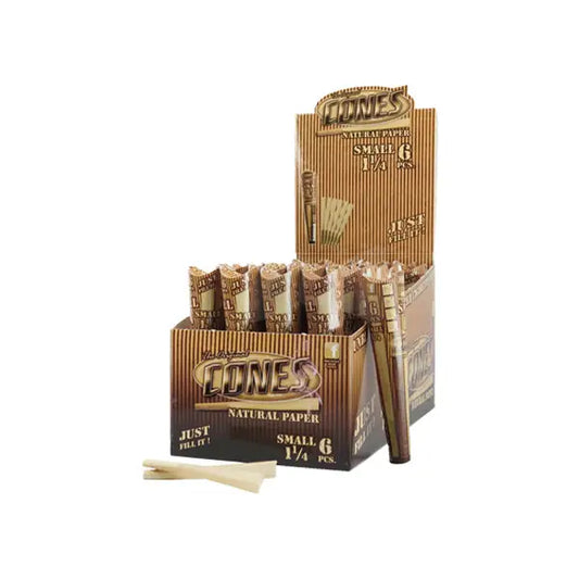 6 x 32 Mountain High 1¼ Pre-Rolled Cones Natural - Display Pack - Smoking Products