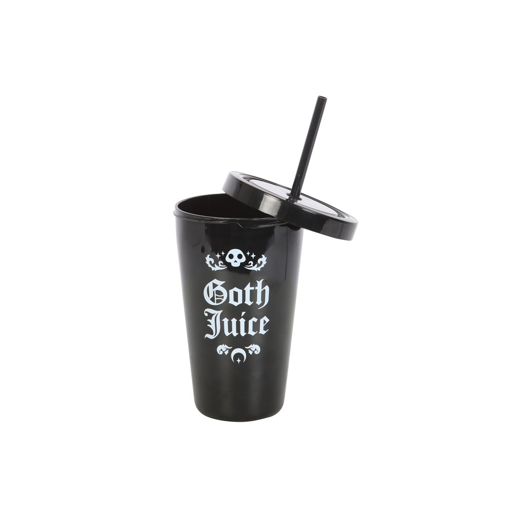 Goth Juice Plastic Tumbler with Straw