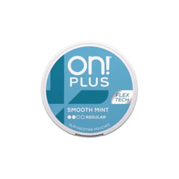 6mg On! Plus Regular Nicotine Pouches - 20 Pouches - Smooth Mint - Smoking Products