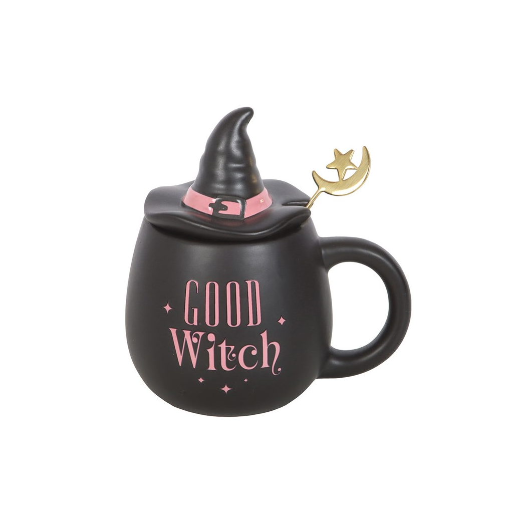 Good Witch Lidded Mug with Spoon