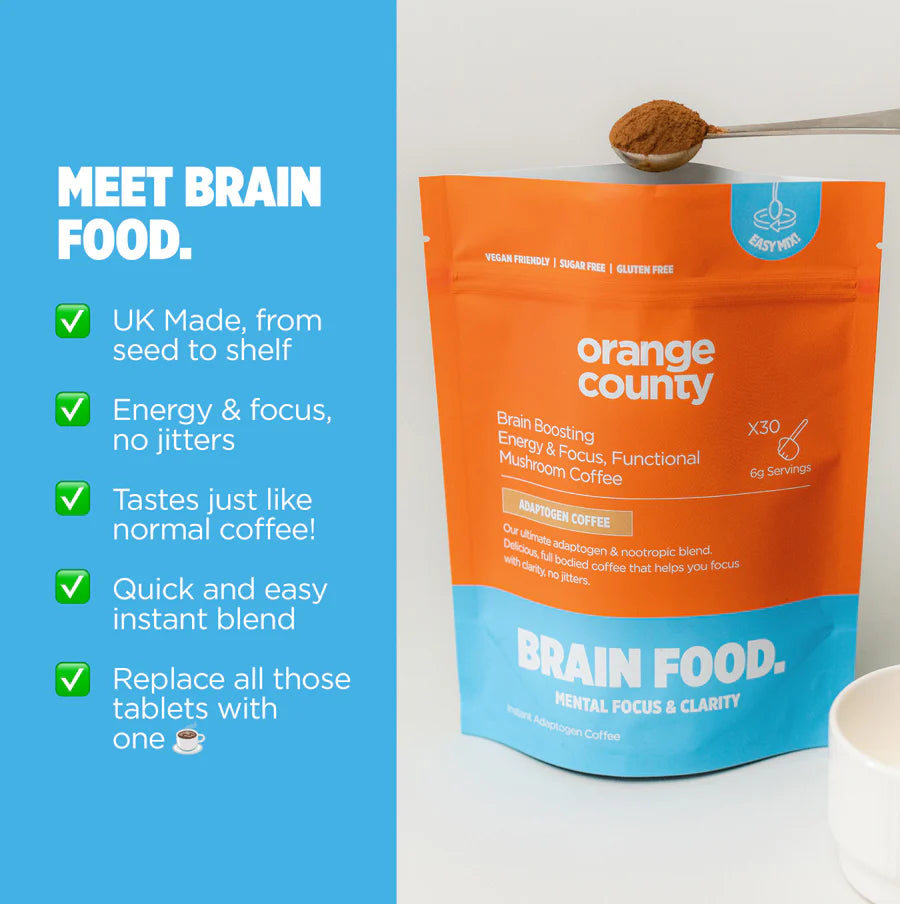 Orange County Focus & Energy Brain Food Mushroom Coffee Supplement (Sample Size) 42g