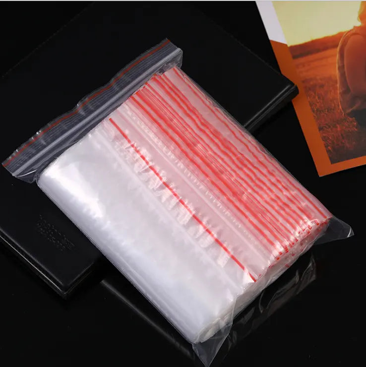 Zipper Branded 20mm x 20mm Clear Bags