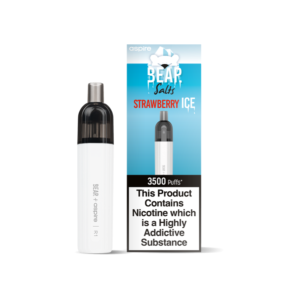 20mg BEAR+Aspire R1 Refillable Disposable Vape & 10ml Nic Salt 3500 Puffs