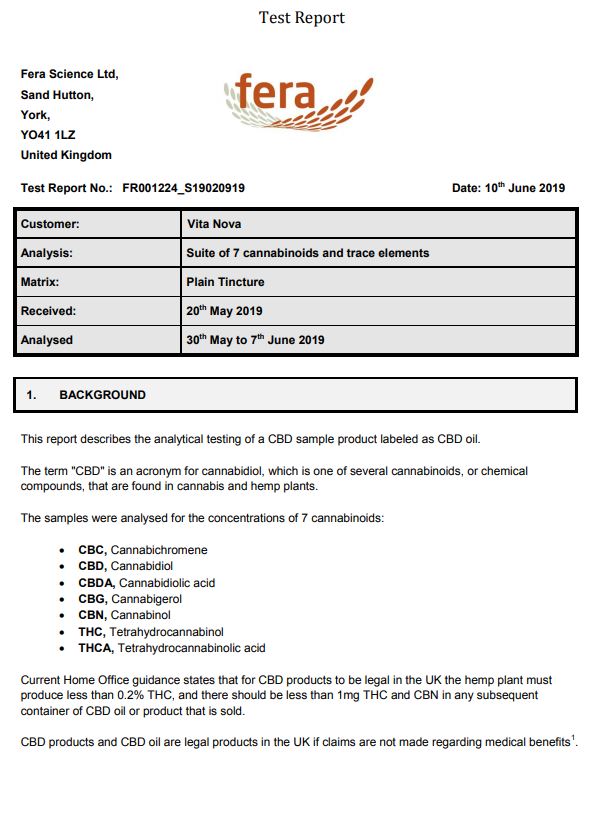 1CBD 40% Pure Hemp 4000mg Test Report