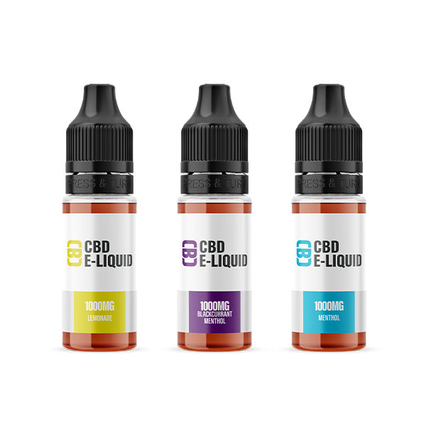 CBD Asylum 1000mg CBD E-liquid 10ml (70PG/30VG) (BUY 1 GET 2 FREE)