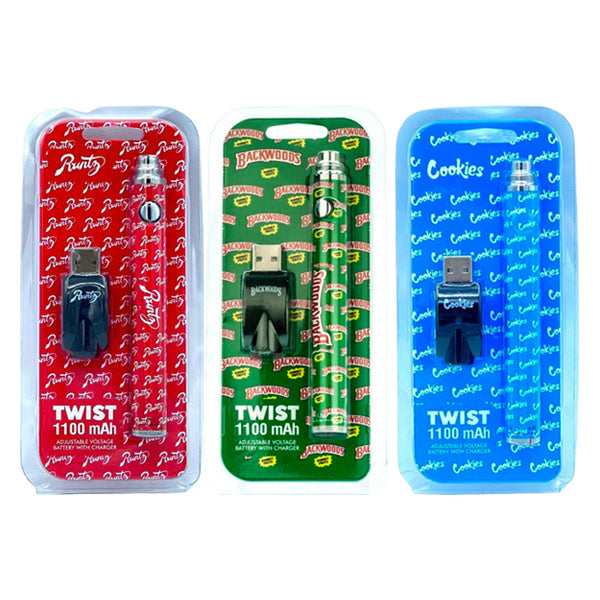 Twist 1100mAh 510/eGo Thread Adjustable Battery & USB Charger