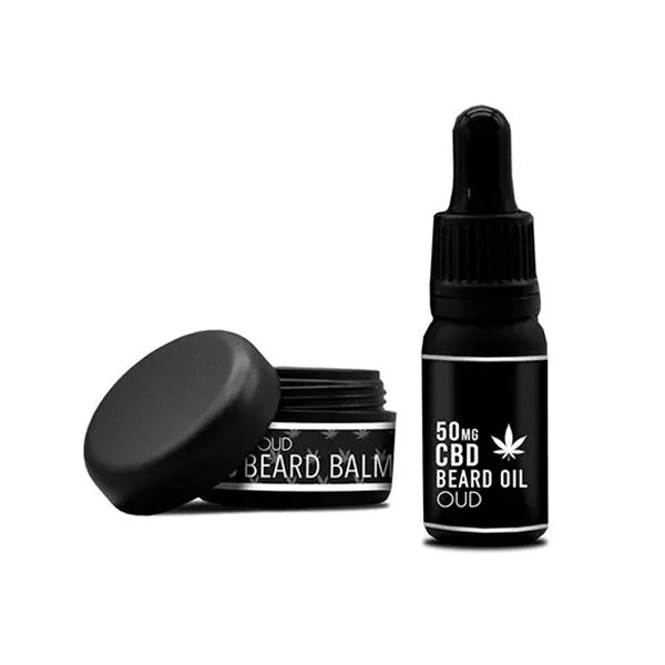 NKD 150mg CBD Twin Pack OUD Beard Oil and balm