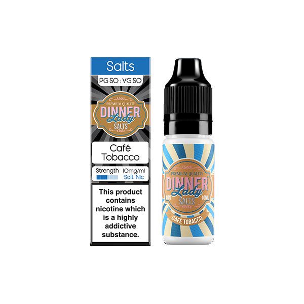 10mg Dinner Lady Tobacco Salts 10ml Nic Salts (50VG/50PG)