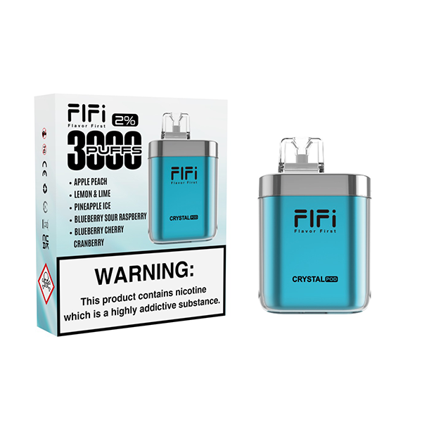 FLFI Crystal 5 in 1 Pod Kit 3000 Puffs apple peach