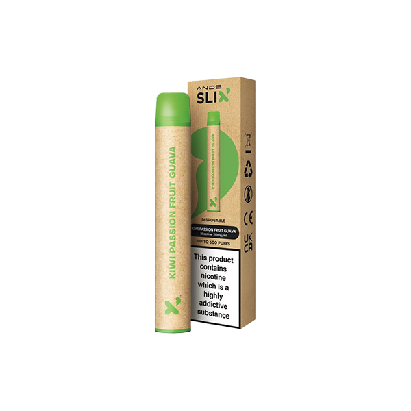 20mg ANDS Slix Recyclable Disposable Vape Device 600 Puffs kiwi