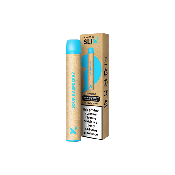 20mg ANDS Slix Recyclable Disposable Vape Device 600 Puffs sour