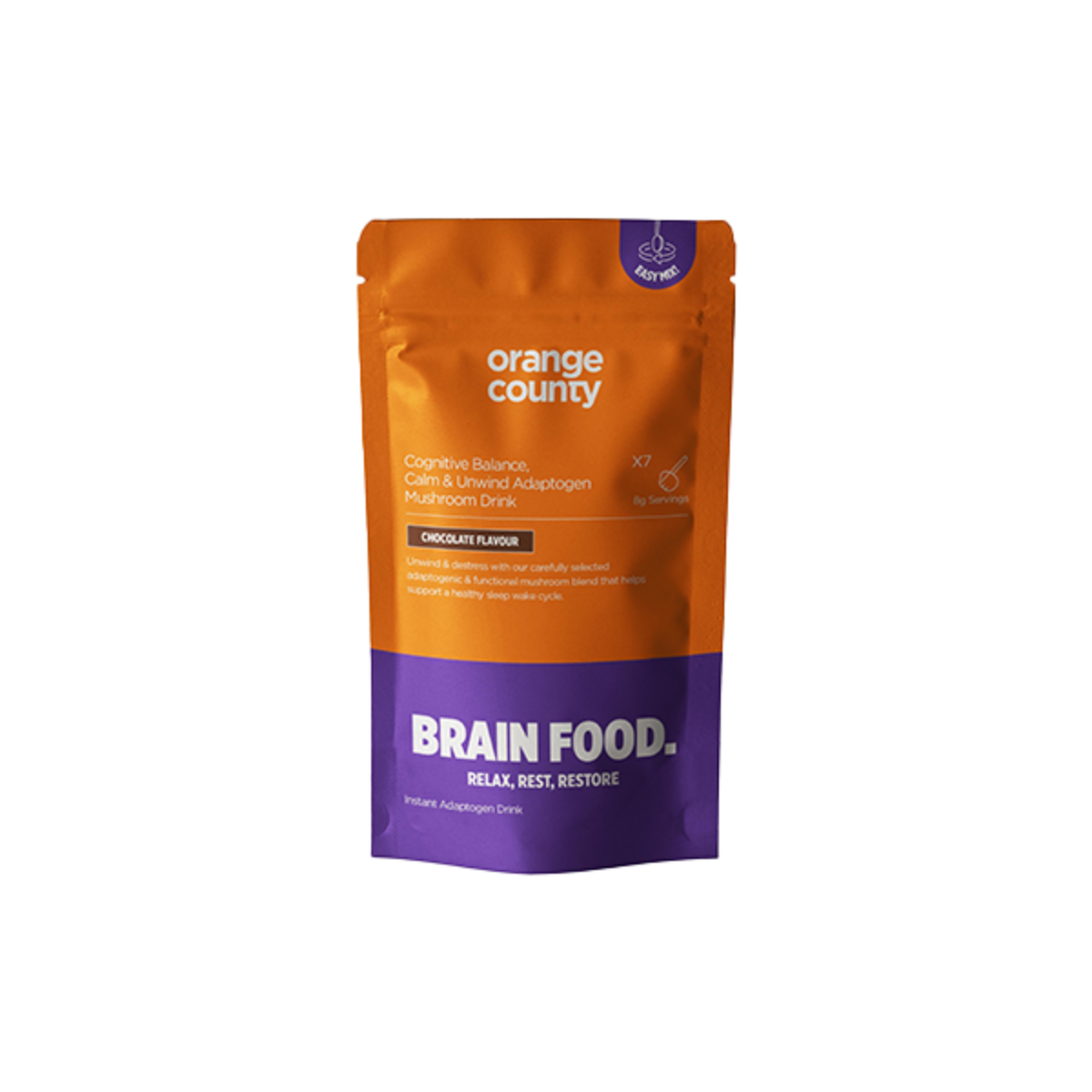 Orange County Calm & Unwind Adaptogen Brain Food Hot or Cold Chocolate Mushroom Drink (Sample Size) - 58g