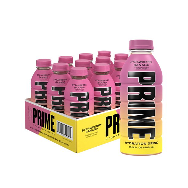 PRIME Hydration USA Import Strawberry Banana Sports Drink 500ml