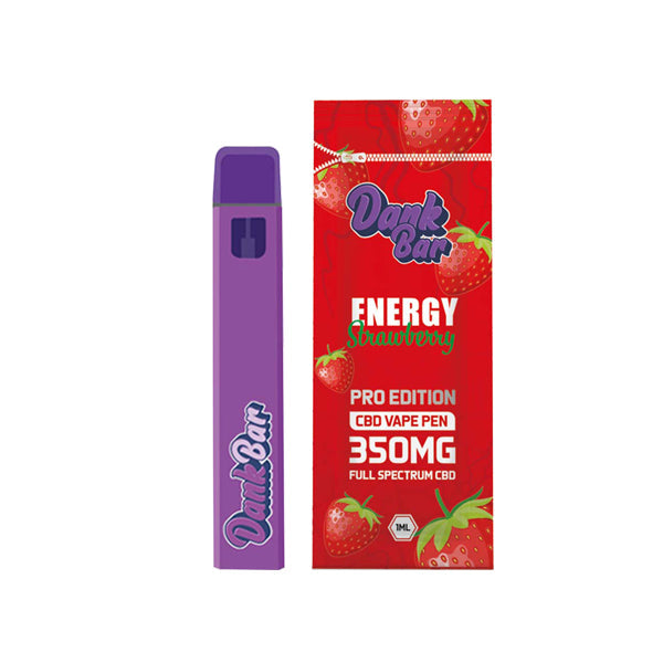 Dank Bar Pro Edition 350mg Full Spectrum CBD Vape Disposable by Purple strawberry