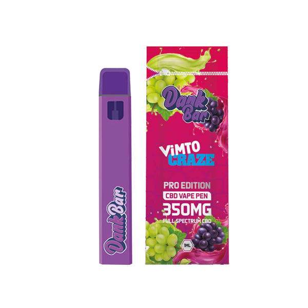 Dank Bar Pro Edition 350mg Full Spectrum CBD Vape Disposable by Purple vimto