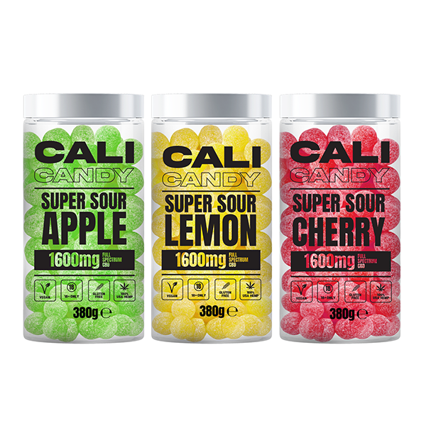 CALI CANDY 1600mg Full Spectrum CBD Vegan Sweets (Large) - 10 Flavours