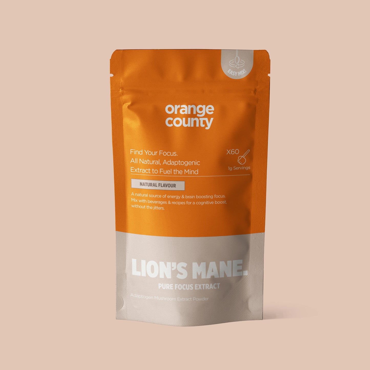 Orange County Organic Pure Lion's Mane Extract Powder Max Strength 240000mg