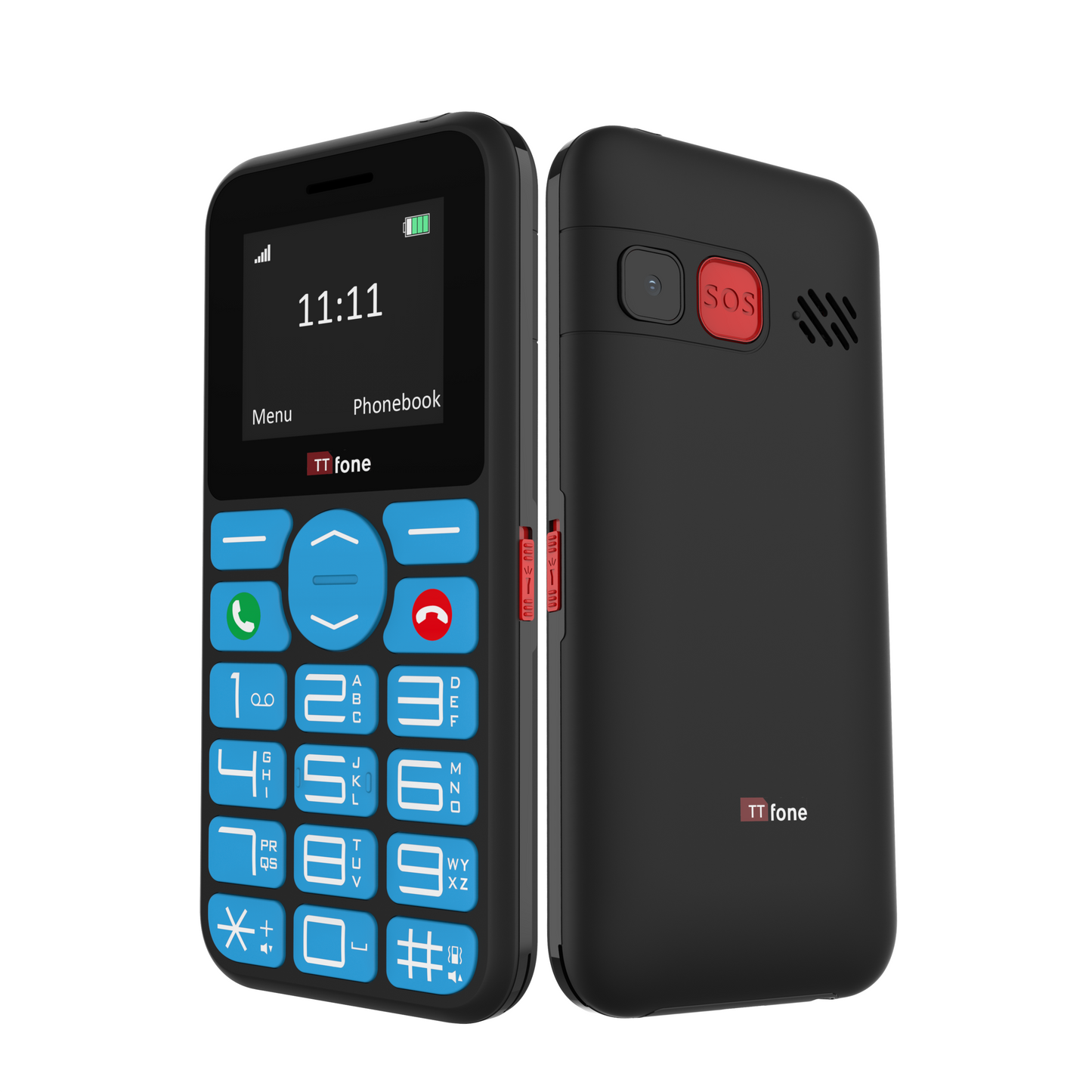 TTfone TT190 Big Button Basic Senior Unlocked Emergency Mobile Phone - Simple Cheapest Phone (with USB Cable)